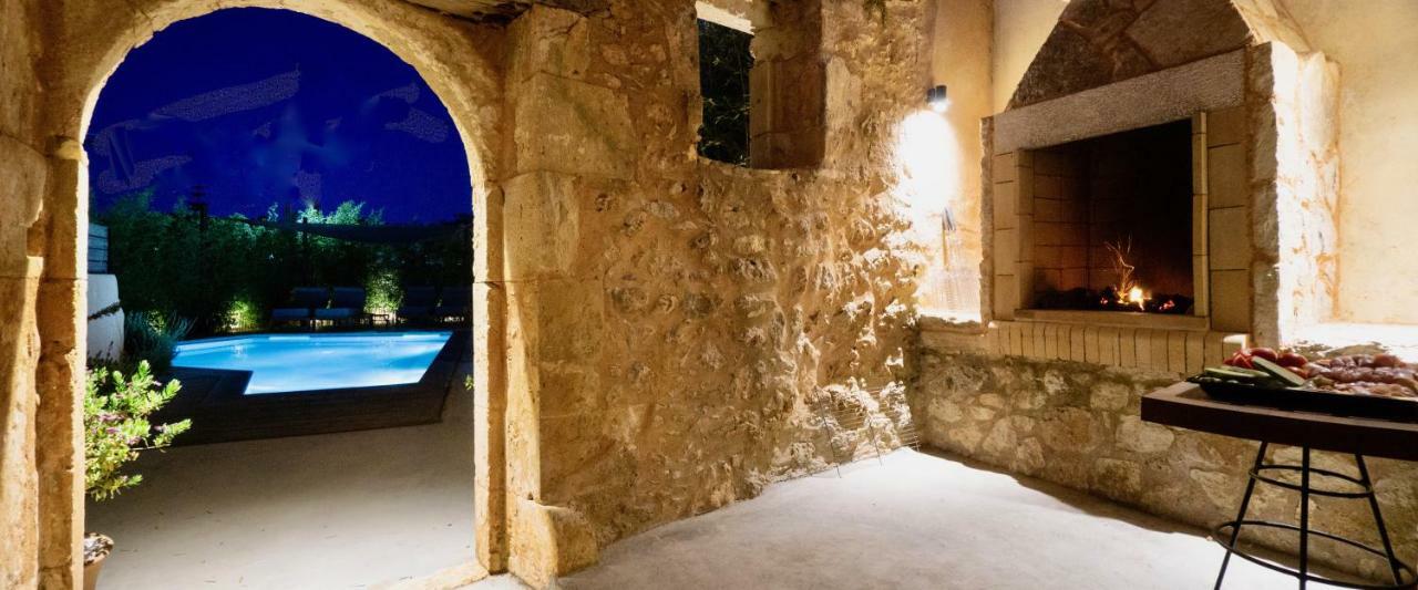 Almyrida Sands Luxury Stone Villa Xirosztérni Kültér fotó
