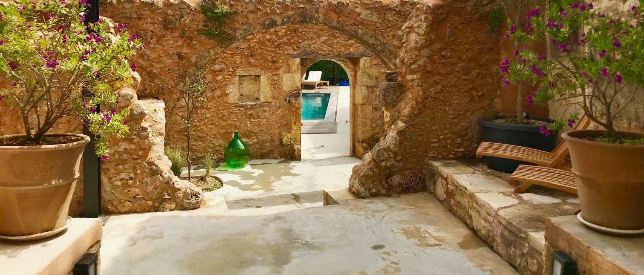 Almyrida Sands Luxury Stone Villa Xirosztérni Kültér fotó