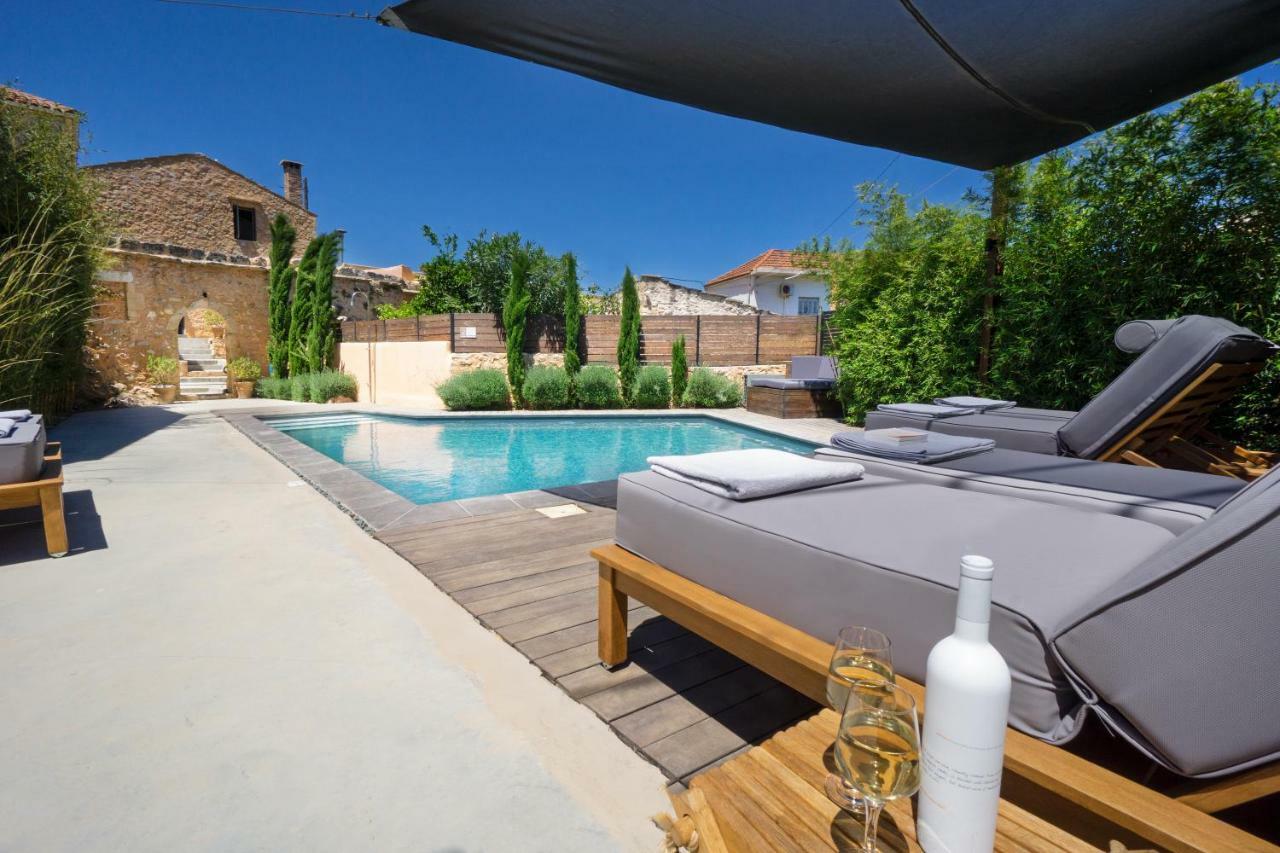 Almyrida Sands Luxury Stone Villa Xirosztérni Kültér fotó